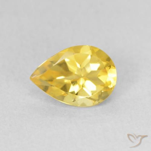 0.65ct 天然 托斯卡纳黄 黄水晶, 梨形, VVS-VS