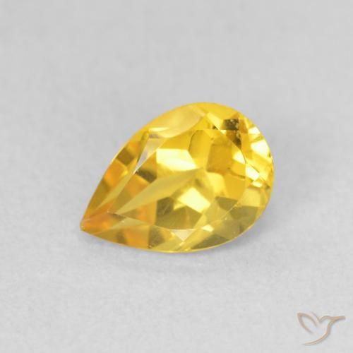 0.67ct 天然 金橙色 黄水晶, 梨形, VVS-VS
