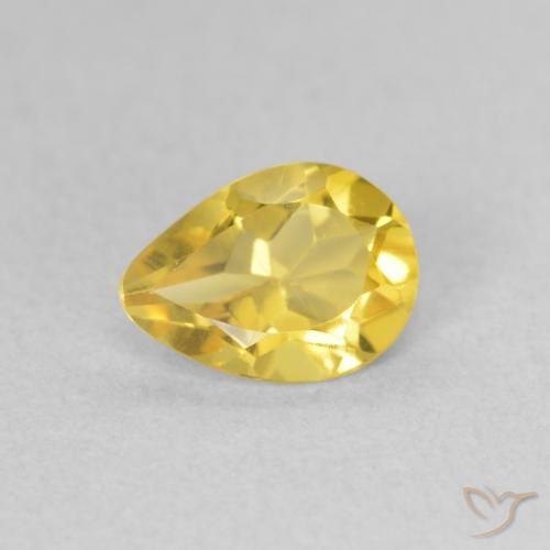 0.61ct 天然 金橙色 黄水晶, 梨形, VVS-VS