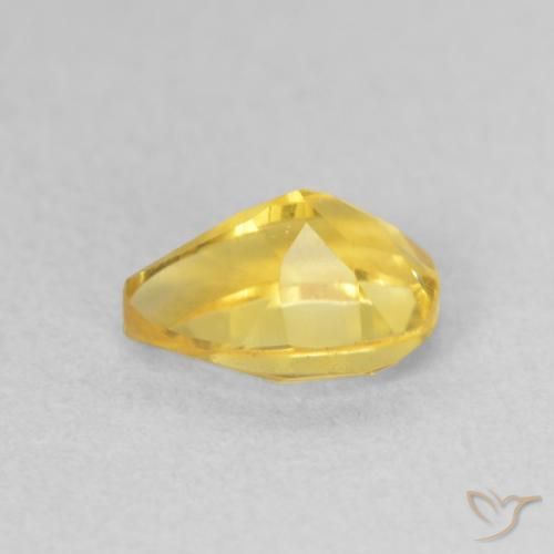 0.78克拉天然黄水晶，梨形，VS