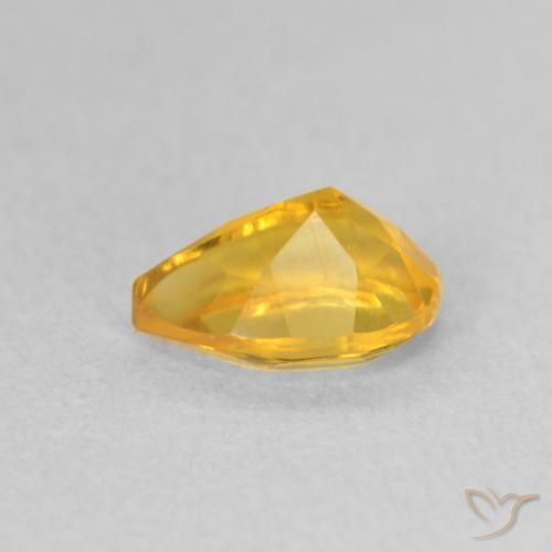 0.71克拉天然黄水晶，梨形，VS