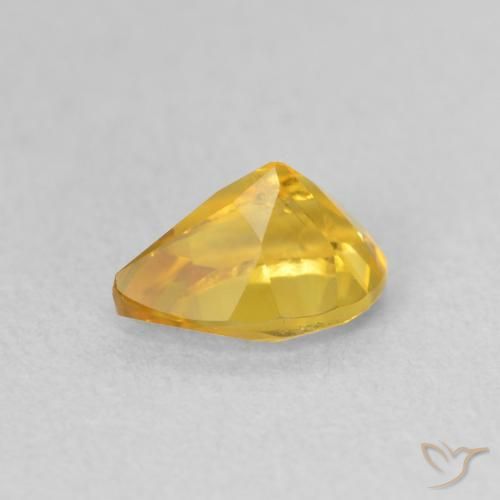 0.73克拉天然黄水晶，梨形，VS