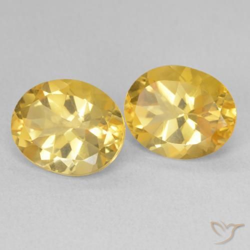 6.60克拉天然黄水晶，椭圆形，VVS-VS