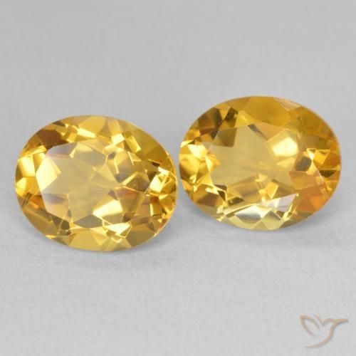 6.58克拉天然黄水晶，椭圆形，VVS-VS