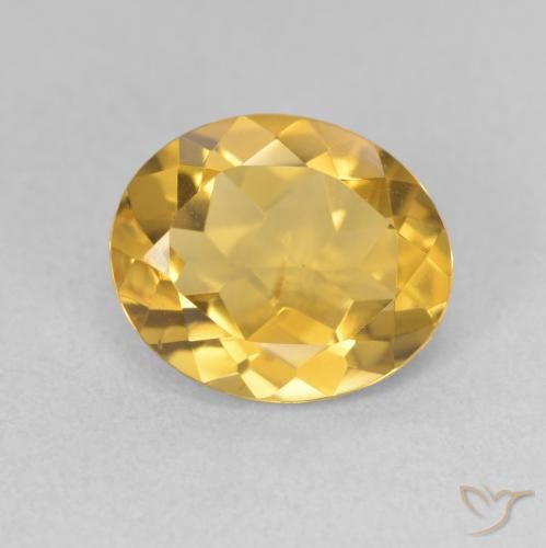 3.31ct 天然 深金 黄水晶, 椭圆形, VS