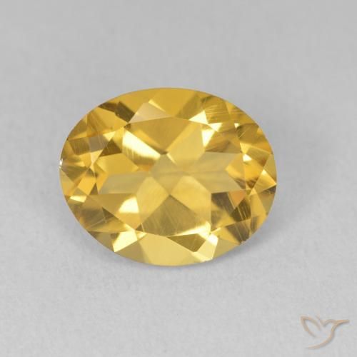 2.98ct 天然 金色 黄水晶, 椭圆形, VS