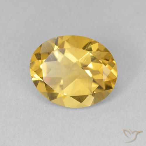 2.98克拉天然黄水晶，椭圆形，VS