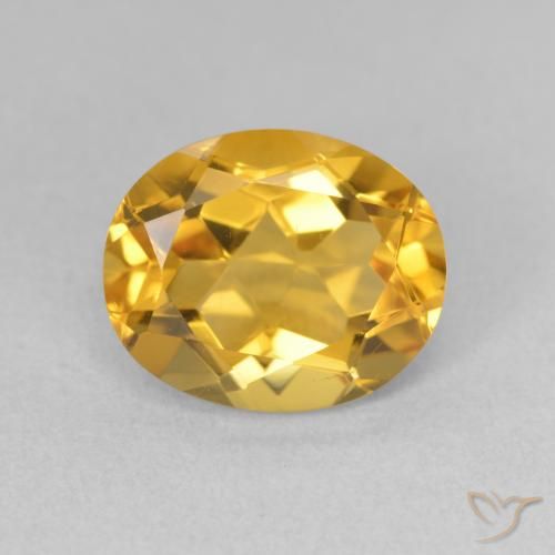 3.55ct 天然 金色 黄水晶, 椭圆形, VS