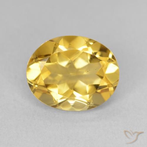 3.64ct 天然 深金 黄水晶, 椭圆形, VS