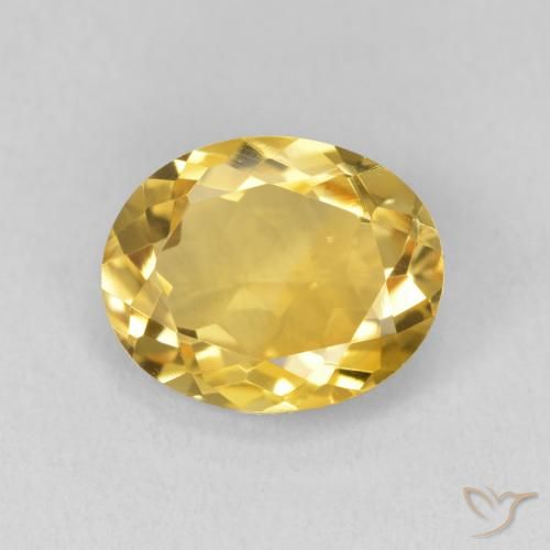 3.23ct 天然 金色 黄水晶, 椭圆形, VS