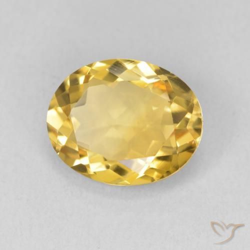 3.23克拉天然黄水晶，椭圆形，VS