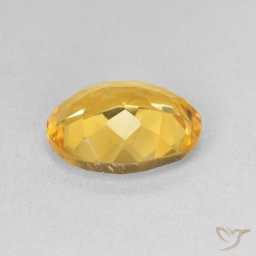 3.23克拉天然黄水晶，椭圆形，VS