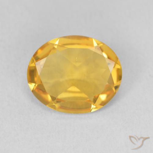 2.57ct 天然 中金 黄水晶, 椭圆形, VS