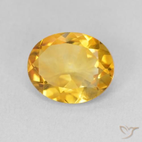 2.85克拉天然黄水晶，椭圆形，VS