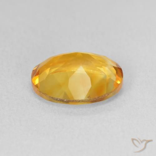 2.85克拉天然黄水晶，椭圆形，VS