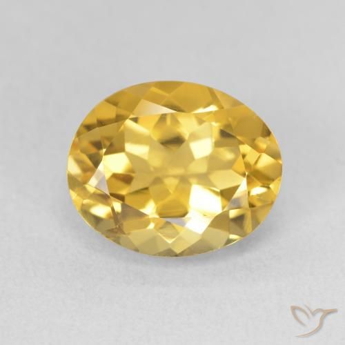 3.51ct 天然 中金 黄水晶, 椭圆形, VS
