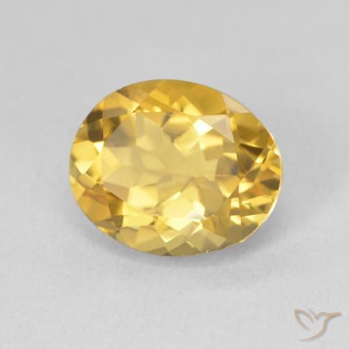 3.51克拉天然黄水晶，椭圆形，VS