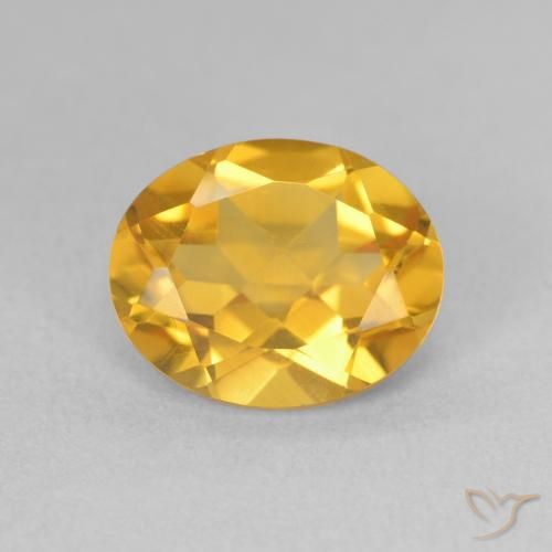 3.26ct 天然 中金 黄水晶, 椭圆形, VS