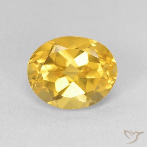 3.42ct 天然 亮金 黄水晶, 椭圆形, VS