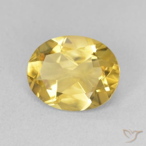 2.82克拉天然黄水晶，椭圆形，VVS-VS