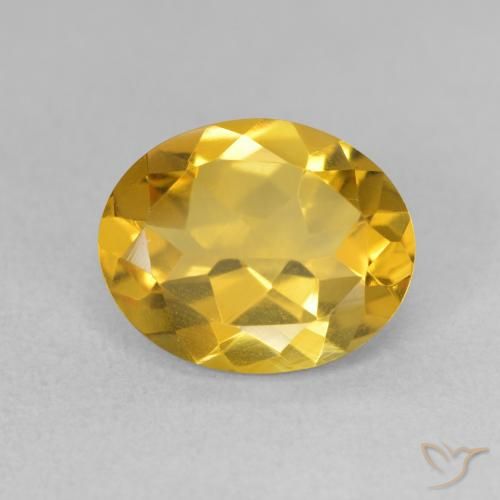 3.08ct 天然 中金 黄水晶, 椭圆形, VVS-VS