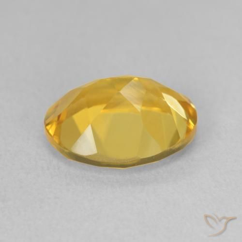 3.08克拉天然黄水晶，椭圆形，VVS-VS