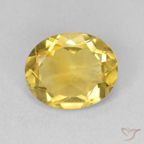 3.17ct 天然 中金 黄水晶, 椭圆形, VVS-VS