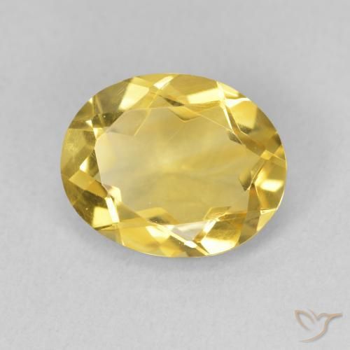 2.85克拉天然黄水晶，椭圆形，VVS-VS