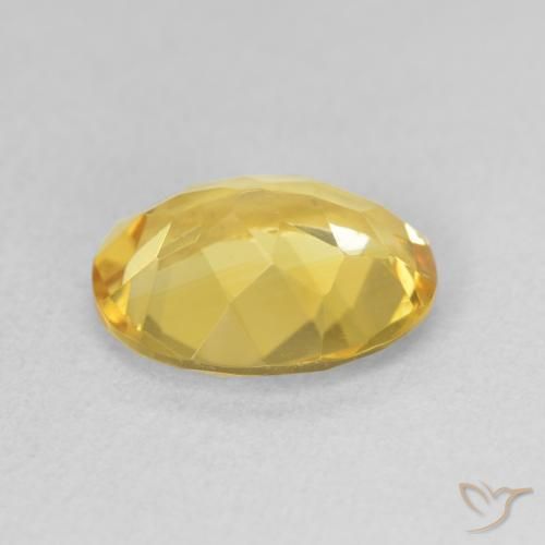 2.85克拉天然黄水晶，椭圆形，VVS-VS
