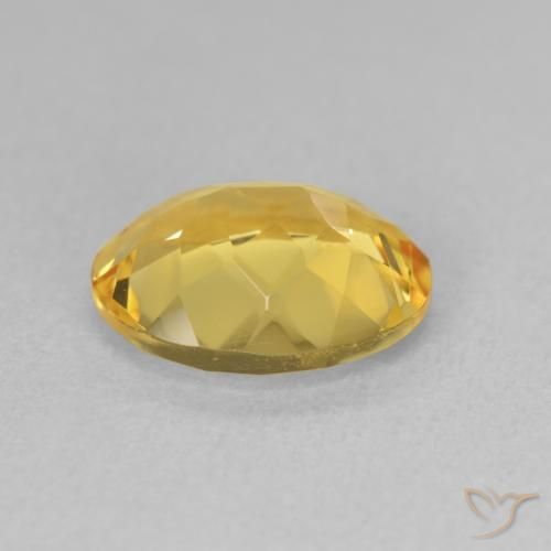 2.94克拉天然黄水晶，椭圆形，半透明