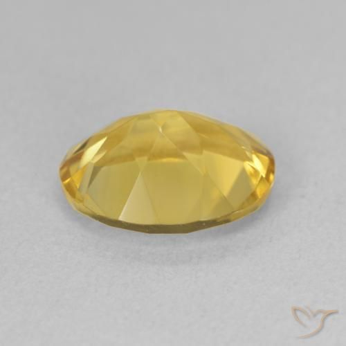 2.95克拉天然黄水晶，椭圆形，半透明