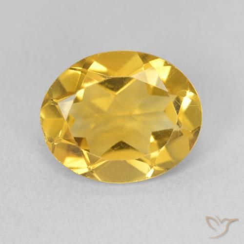 2.85ct 天然 中金 黄水晶, 椭圆形, VS