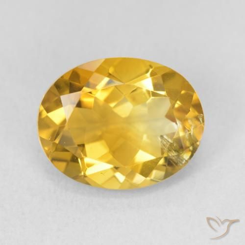 3.49ct 天然 金色 黄水晶, 椭圆形, VS