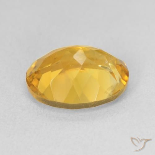 3.49克拉天然黄水晶，椭圆形，VS