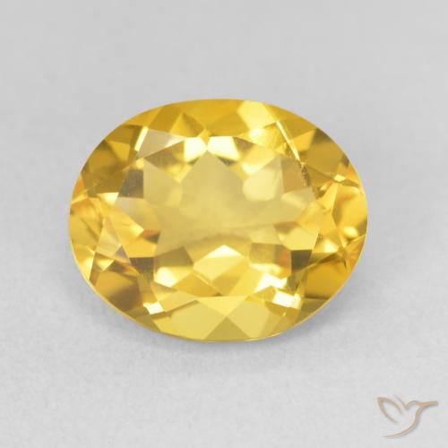 3.10ct 天然 金橙色 黄水晶, 椭圆形, VS