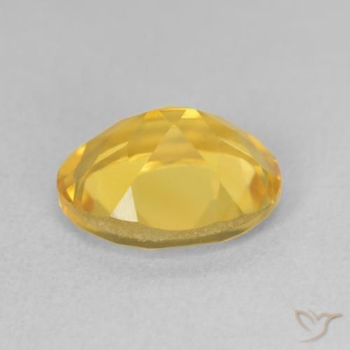 3.17克拉天然黄水晶，椭圆形，VS