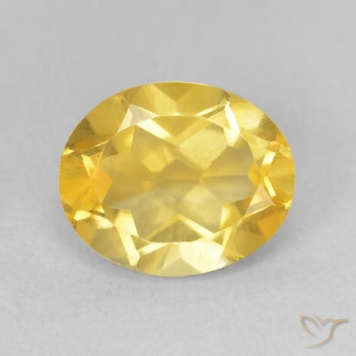 3.26ct 天然 中金 黄水晶, 椭圆形, VS