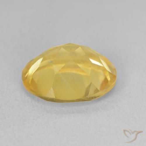 3.26克拉天然黄水晶，椭圆形，VS