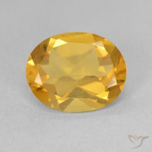 2.94ct 天然 深金橙色 黄水晶, 椭圆形, VS