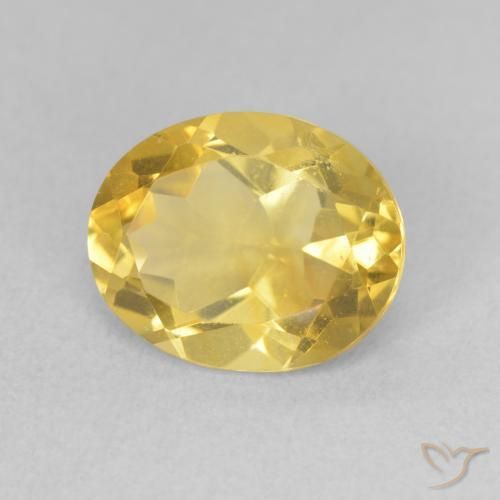 2.89克拉天然黄水晶，椭圆形，VS