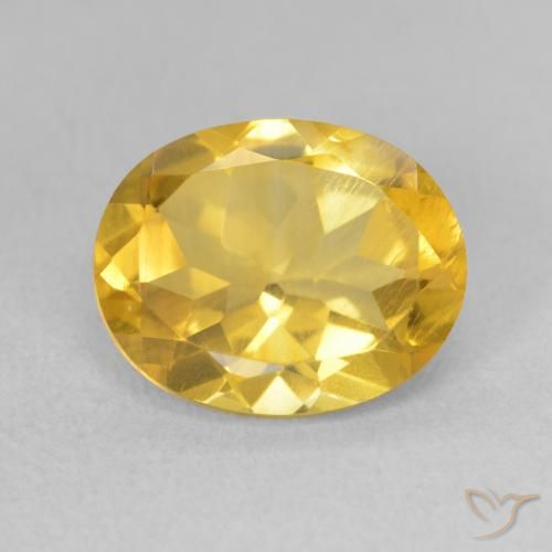3.18ct 天然 中金 黄水晶, 椭圆形, VS