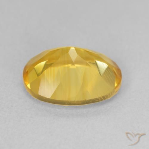 3.18克拉天然黄水晶，椭圆形，VS