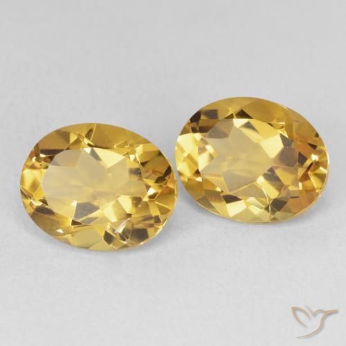 6.87克拉天然黄水晶，椭圆形，VVS-VS