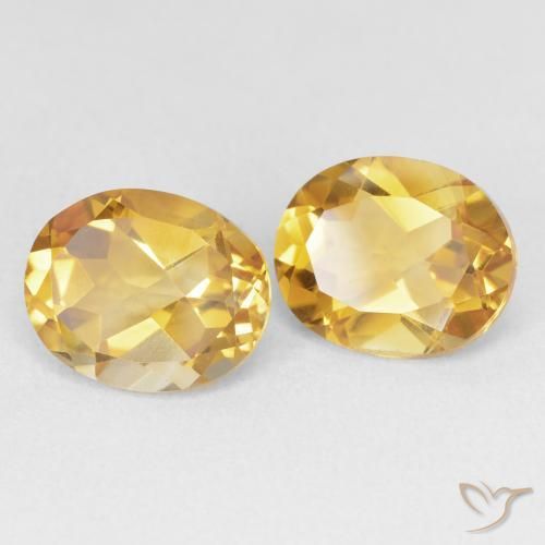 6.88克拉天然黄水晶，椭圆形，VVS-VS