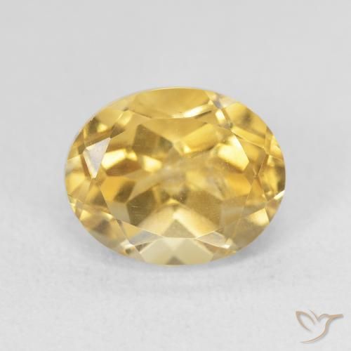 3.99ct 天然 中金 黄水晶, 椭圆形, VVS