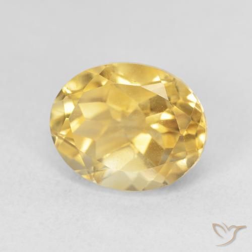 3.99克拉天然黄水晶，椭圆形，VVS