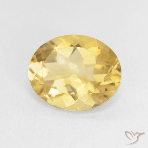 3.15克拉天然黄水晶，椭圆形，VVS