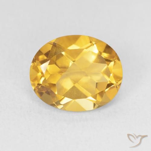 3.38ct 天然 深金色 黄水晶, 椭圆形, VVS