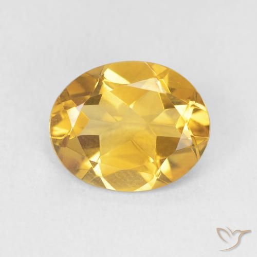 3.06ct 天然 金色 黄水晶, 椭圆形, VVS