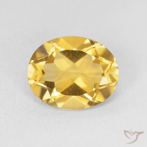 3.15ct 天然 金色 黄水晶, 椭圆形, VVS